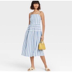 Universal Thread Women's Striped Tiered Tank Dress sz small